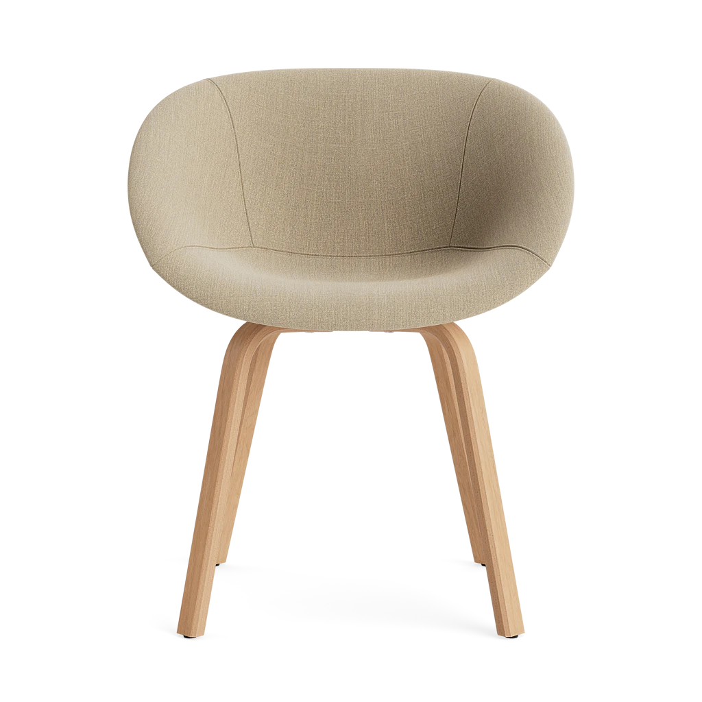 Mat Armchair Full Upholstery Wood by Normann Copenhagen