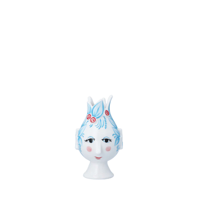 Titania Candle Holder, Light Blue, H: 4.5" by Bjørn Wiinblad