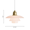 PH 3½-3 Pale Rose Brass Pendant by Louis Poulsen
