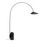 Arum arched floor lamp by Ferm Living featuring a sleek, modern design with a tall arched metal frame and a large lampshade.