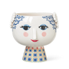 Eva Flowerpot by Bjørn Wiinblad, decorative ceramic accessories with intricate floral design and vibrant colors.