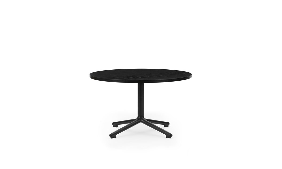 Table basse Lunar en aluminium H40 Ø70 bois par Normann Copenhagen