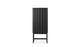 High Rib Cabinet by Normann Copenhagen in soft black, showcasing sleek storage with ribbed textured doors and modern design.