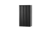 Rib Wall Cabinet in soft black by Normann Copenhagen, modern storage unit with ribbed door design mounted on the wall.