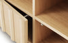 Rib Sideboard Low Hybrid storage unit by Normann Copenhagen in oak with ribbed detailing and sleek modern design
