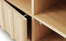 Rib Sideboard Low Hybrid storage unit by Normann Copenhagen in oak with ribbed detailing and sleek modern design