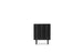 Rib Bedside Table by Normann Copenhagen in soft black with ribbed texture, modern compact table for bedroom or living space