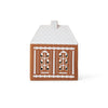 Gingerbread Ceramic Frosted House Tealight Holder by Kähler