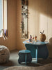 Ferm Living Apple Braided Storage basket for kids, woven fabric with colorful braided design and sturdy handles.