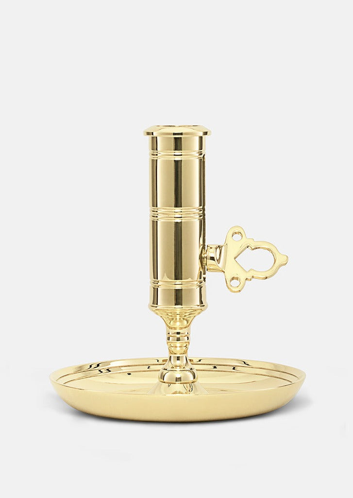 Skultuna Office Candle Holder in metal with a sleek, modern design, perfect for elegant desk or office decor accessories.