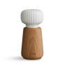 Kähler Hammershøi Grinder accessory with a sleek, modern design, featuring a white top and wooden accents for stylish kitchen use.