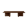 Audo Copenhagen Conrad lounge table with a sleek wooden top and modern design, suitable for living room or lounge areas.