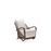 Sika Charlottenborg Lounge Chair in brown rattan with a modern seating design and sleek wooden legs.