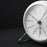 Arne Jacobsen Bankers Table Clock in black with sleek modern design, accessory for desk or tabletop decor.