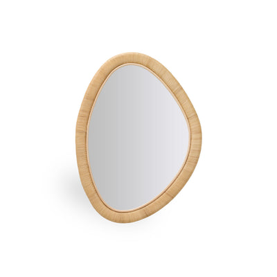 Sika Malou mirror, round accessory with a sleek frame, hanging on a wall, showcasing modern interior decor style.
