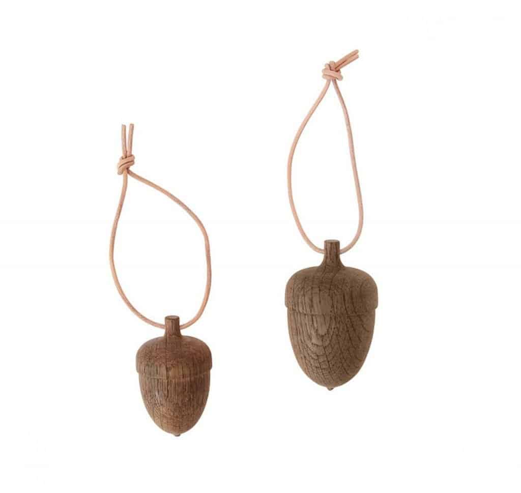 Acorn Hanging Decoration, Set of 2 by Oyoy