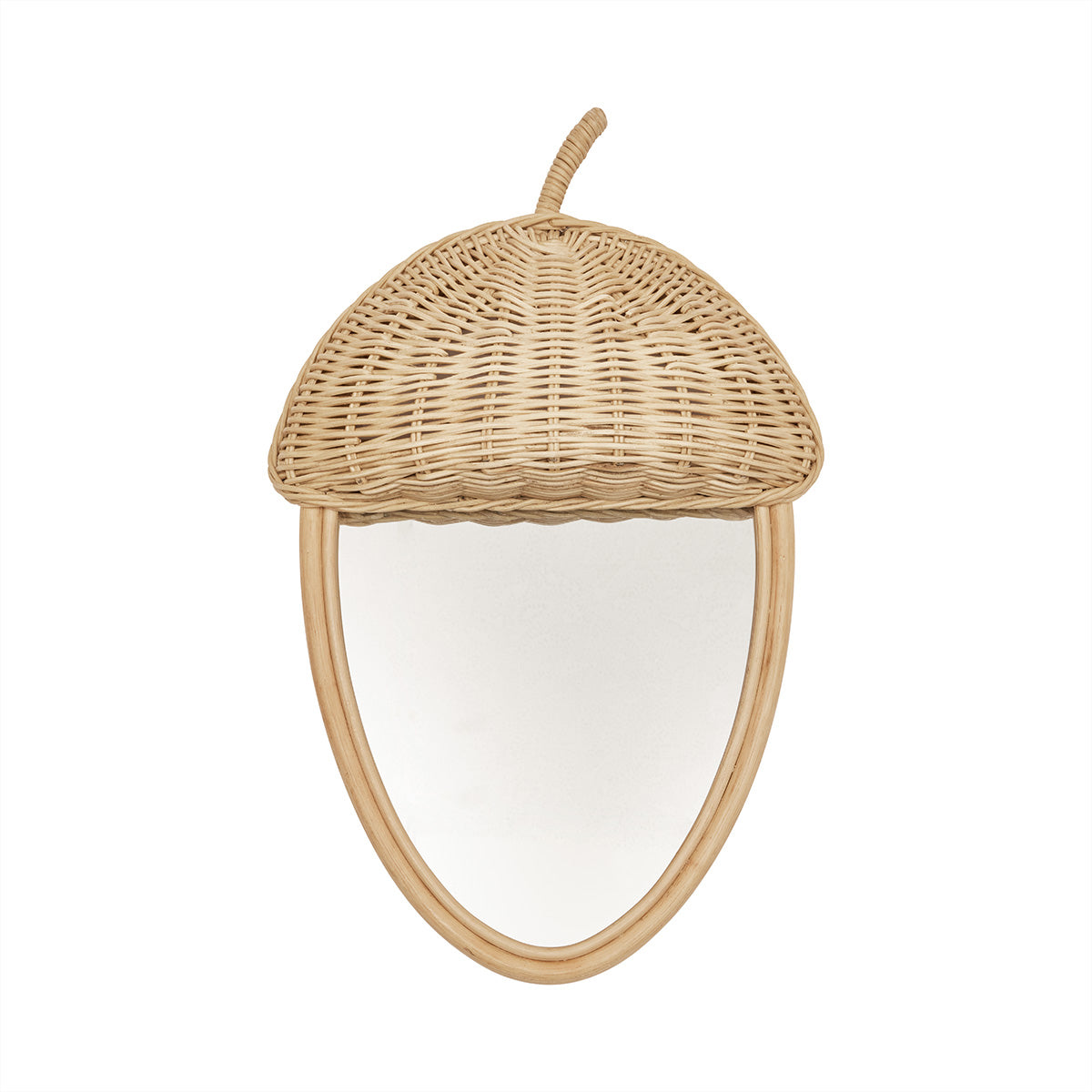 Acorn Rattan Wall Mirror by OYOY MINI