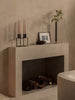 Audo Copenhagen Kubus candle holder and accessories with minimalist design, featuring geometric shapes and neutral tones.