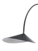 Ferm Living Arum arched floor lamp with a sleek, modern design and a curved metal arm, ideal for contemporary living spaces.