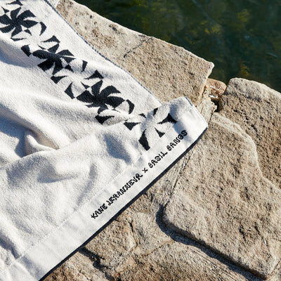 Beach Towel - Flowers by Kane by Basil Bangs