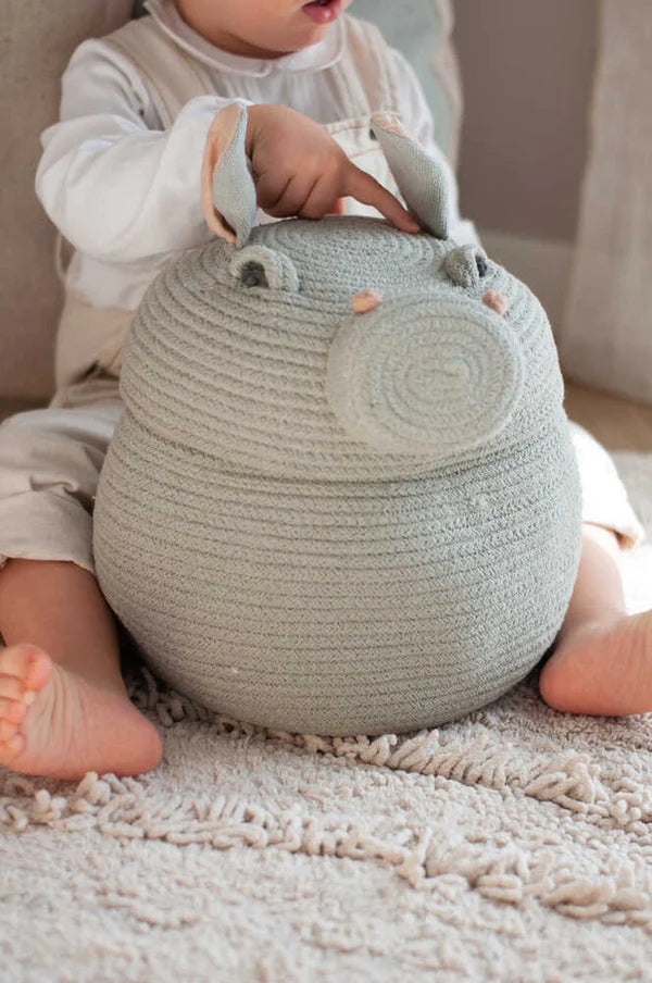 Basket Henry the Hippo by Lorena Canals
