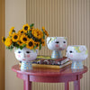 Eva Flowerpot by Bjørn Wiinblad, decorative ceramic accessory with intricate floral design in vibrant colors.