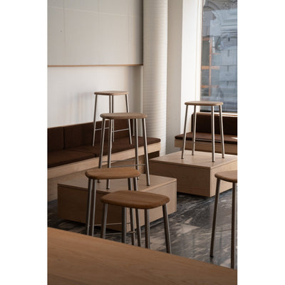 Bird Bar Stool - Stainless Steel / Oak by Raawii