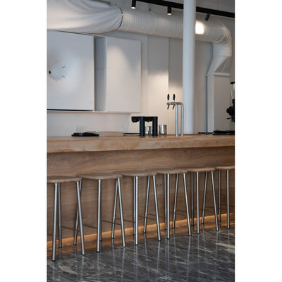 Bird Bar Stool - Stainless Steel / Oak by Raawii