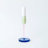 Dual Colour Tall Glass Candle Holder by Block Design