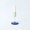 Dual Colour Medium Glass Candle Holder by Block Design