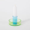 Duo Tone Glass Candle Holder by Block Design