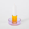 Duo Tone Glass Candle Holder by Block Design