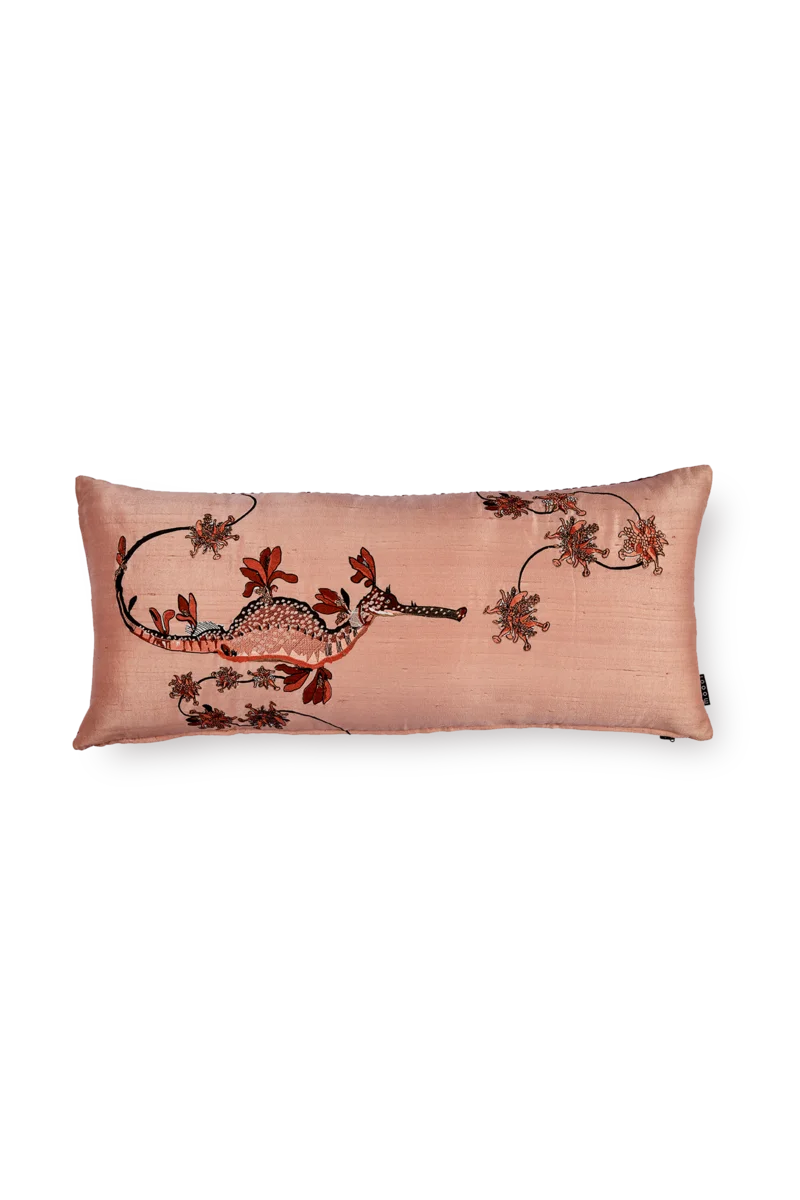 Embroidered Blooming Seadragon Decorative Pillow by Moooi