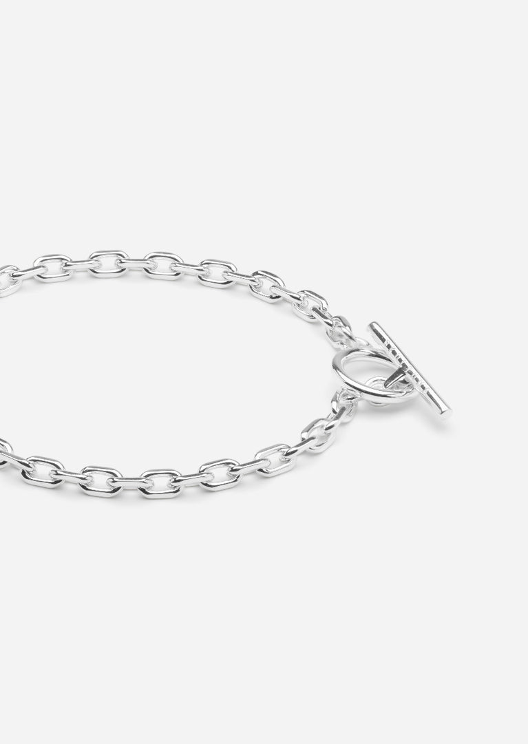 Silver-plated Unité Chain Bracelet by Skultuna, thin and elegant accessory showcasing a delicate chain design.