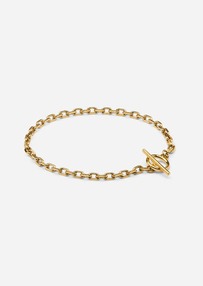 Unité Chain Bracelet Thin - Gold Plated by Skultuna