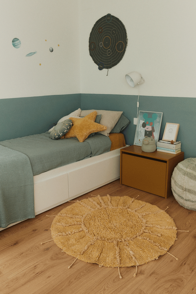 Solar Multishape Washable Rug by Lorena Canals