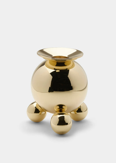 Skultuna Ball Candlestick, a stylish metal accessories piece featuring a spherical design for elegant candle display.