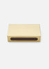 Skultuna Matchbox accessory in sleek metal with engraved details, showcasing elegant design and craftsmanship.