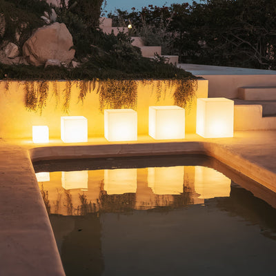 Cuby 45 Solar & Rechargeable Cube Lamp by Newgarden