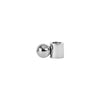 OYOY Palloa Small candleholder in silver metal with a sleek, rounded design