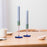 Dual Colour Tall Glass Candle Holder by Block Design