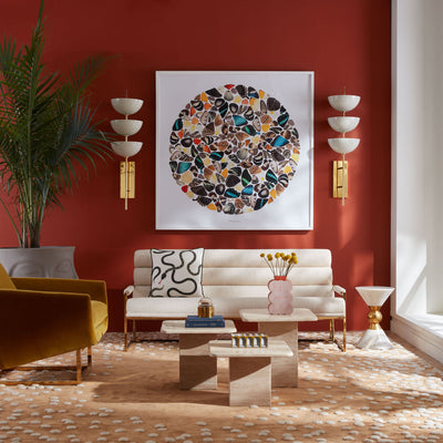 Channeled Goldfinger Apartment Sofa by Jonathan Adler