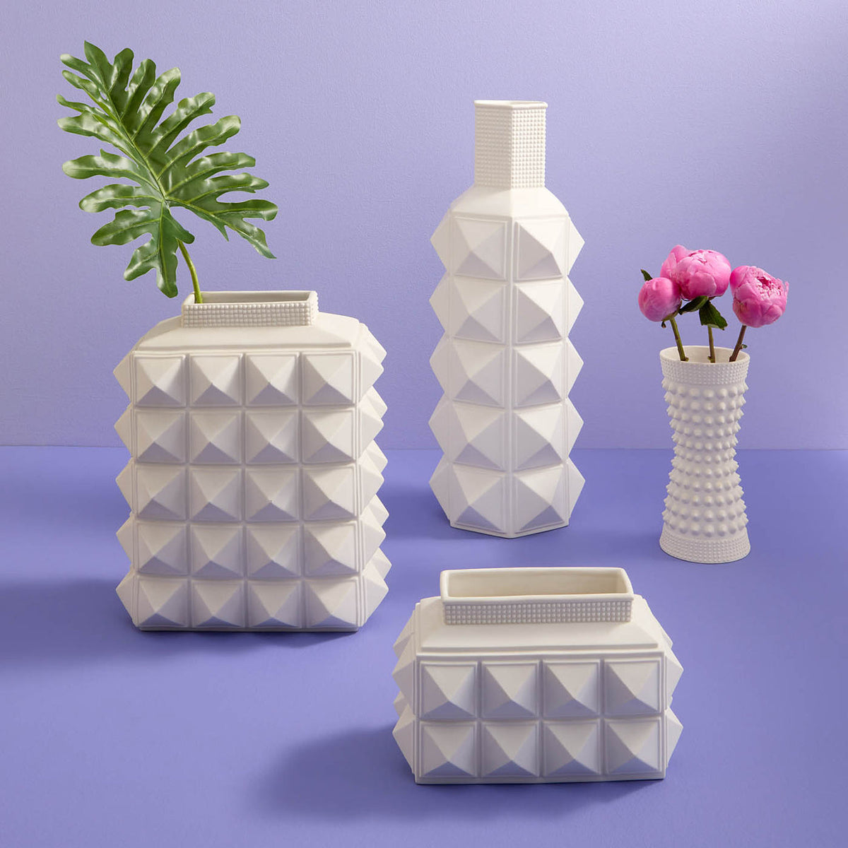 Charade Studded Low Vase by Jonathan Adler