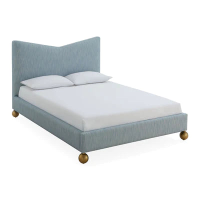 Chevron Queen Bed - Biarritz Ocean by Jonathan Adler