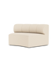 A concave module of the Eave Seamline Modular sofa by Audo Copenhagen, showcasing sleek, modern seating with smooth curves.