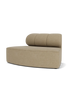 Audo Copenhagen Eave Seamline Modular sofa with convex module in a modern living room setting, showcasing its sleek design and seating comfort.