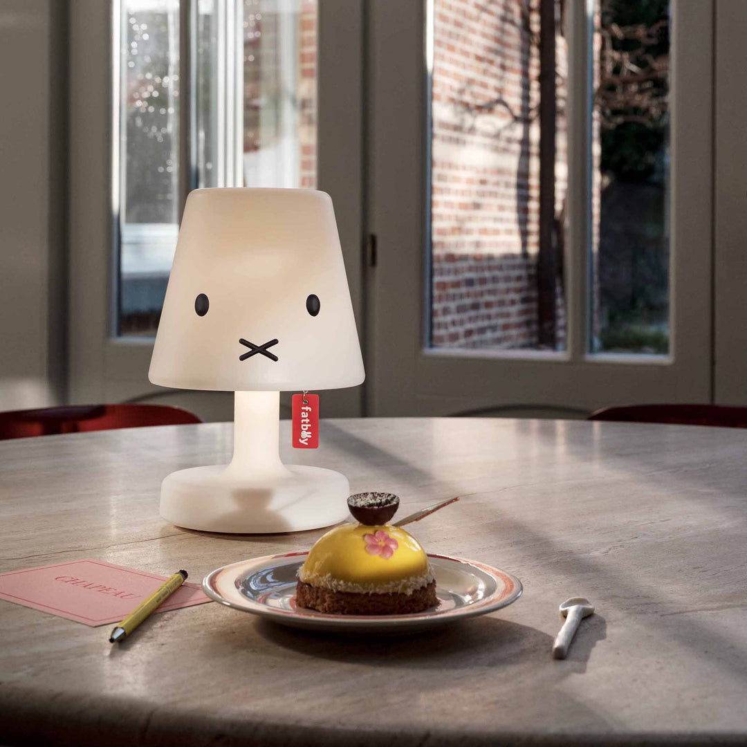 Kids plush toy Edison the Petit x Miffy by Fatboy, soft fabric and colorful design featuring the Miffy character, suitable for children.