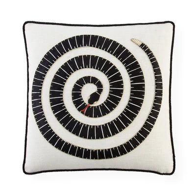 Eden Coil Embroidered Pillow by Jonathan Adler