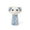 Elegant Eva Vase by Bjørn Wiinblad with colorful, artistic design, showcasing intricate patterns and a smooth ceramic finish.