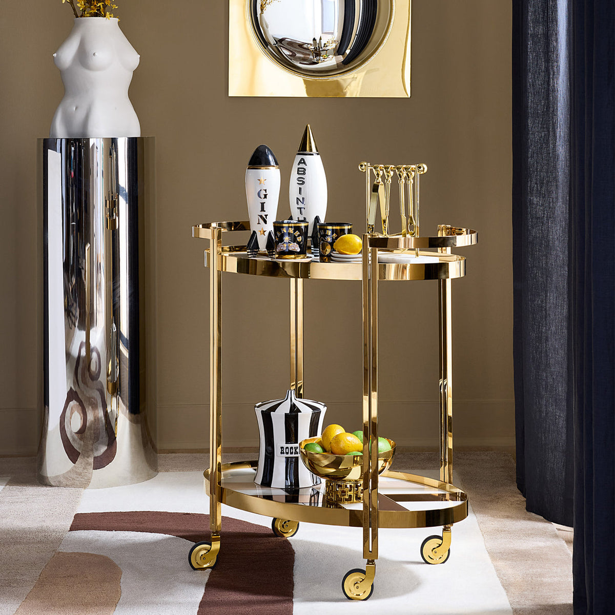 Chambeige Bar Cart by Jonathan Adler